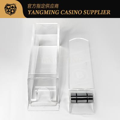 China Professional Casino 8 Deck Poker Capacity Clear Tall Acrylic Dealer Shoes For Casino Baccarat Poker Games for sale