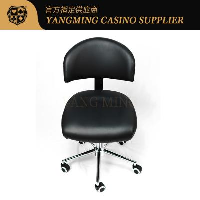 China All Black Casino Dealer Metal Pulley Chair Can Be Raised and Lowered for sale
