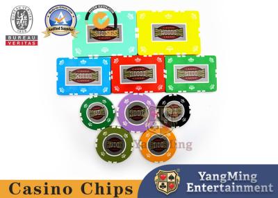 Chine Puces en plastique de casino de RFID la puce place/10 autocollants de jeu de club de tisonnier de gramme à vendre