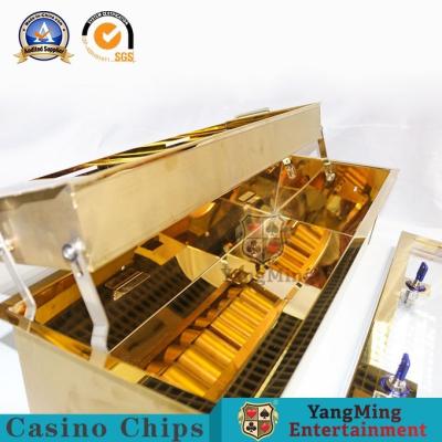 China Hoogwaardig Metaal 304 van de Titaniumlaag Roestvrij Chip Tray With Lock Te koop