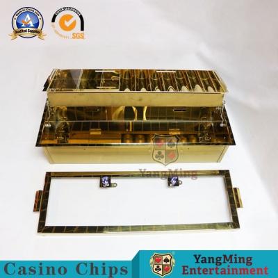 China cerradura del metal de la capa doble 2 del club de Chip Tray VIP del casino de 540*235m m que juega la caja de la combinación de las filas de Chips Float 10 en venta