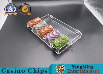 China Casino Chips Carrier With Lock de Clay Poker Chips Case Texas de 5 filas 280*85*65m m en venta