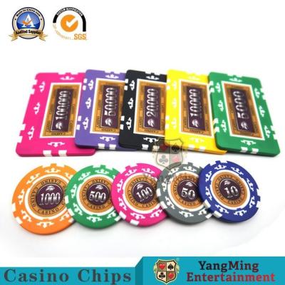 Chine 760 PCs de noyau américain Clay Chip Set Eight Crown Stickers Chips Texas Hold anticontrefaçon d'ABS ils Chip Currency à vendre