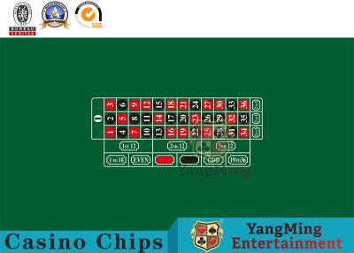 China Amerikanische einzelne 0 grüne Farbnorm-Roulette-spielende Schürhaken-Chip Table Tablecloth Waterproof Layout-Stützgewohnheit zu verkaufen