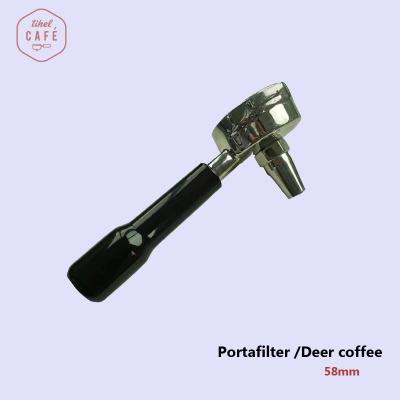 China Sustainable Deer Hot Sale Products Kitchen Coffee Tea Tools Plastic Handle 58mm Stainless Steel Tea Filters Portafilter for sale