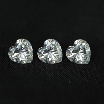 China Fire Factory Price Color Play or Wholesale DEF Color VVS Heart Shape Loose Moissanite Stone for sale