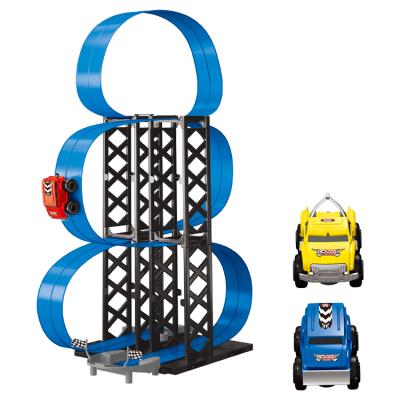 China Creative Slot Toy JAYHOL New Design Kids DIY Assemble Racing Miniature Racing Car Friction Driven Track Car Toys For Children for sale