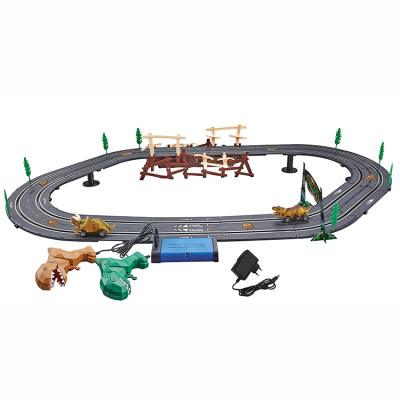 China Dinosaur Racing Track Set Hot-sell Mini Electric Racing Car Dinosaur Toys 2.8 Meters Dinosaur World Road Racing Track Toy Set for sale