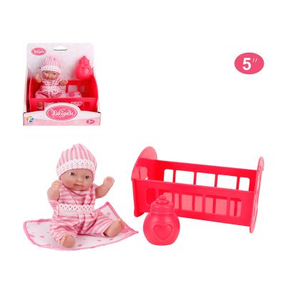 China DOLL TOYS MOST HOMEPLAY PRODUCT SET OF 5 INCHES DOLL SLEEP BED DOLL TOYS for sale