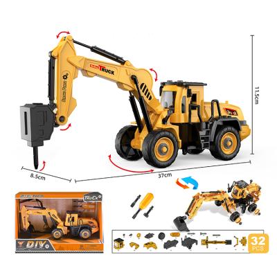 China HOT SALE EDUCATIONAL DIY BLOCK CAR EDUCATIONAL MUSIC AND FRICTION CONSTRUCTION LIGHT CAR for sale