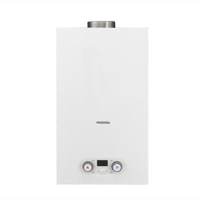 China 10Liter Cold Plate NG Gas Water Heater Manual Control Knob White for sale