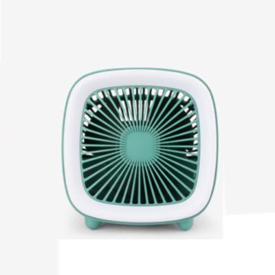 China Wholesale High Quality USB Rechargeable Style Retro Cool Type 3 Speed Car Mini Fan TV Fan With LED Light Table Desk Fan for sale
