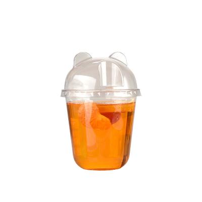 China Perfect 11oz / 330ml Transparent Sealable Plastic Dessert Cups Can Custom With Printing Logo for sale