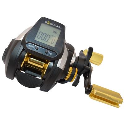 China Custom Large Screen LEFT HAND Digital Display Baitcasting Reel Saltwater Drop Heavy Duty Explosion Proof Lline Speed Fishing Reel for sale
