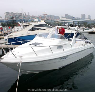 China Waterwish Fishing/Sport/Leisure Boat QD 25 CABIN Speed Outdoor Motorboat For Hot Sale for sale
