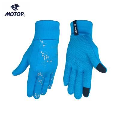 China Durable Warm Fleece Reflective Honeycomb Printing Working Gloves for sale