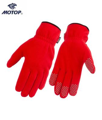 China Durable New Fashion Lightweight Winter Keep Warm Silicon Print Fleece Glove for sale