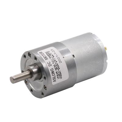 China Totally Enclosed 37mm 12v 24V Low Speed High Torque Brushed Mini Pure DC Motor JGB37-3530 With 170 Rpm 900 Gearbox for sale