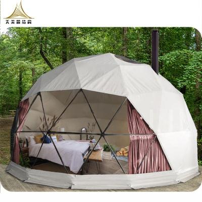 China Geodesic dome tent igloo dome tent heat resistant/UV resistance luxury hotel waterproof/fireproof glamping house for sale