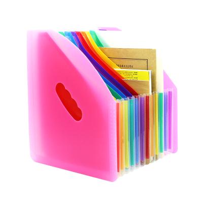 China Keep Your Desk High Quality Print Music Tidy A4 L Form PP Plastic Clear Expanding Folder With Button for sale