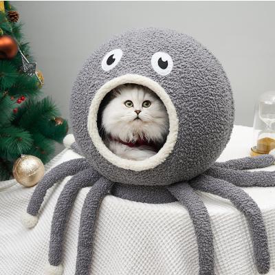 China JXANRY Washable Pet House Viable Bed Cat Sofas Dog Bed Cat's Nest Form Octopus Pet Supplier for sale