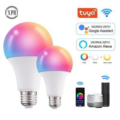 China High Efficiency Fxpot Household Tuya Smart Life App Control Adjustable CCT RGB Led Bulb 10w Smart Wifi Light Bulb for sale