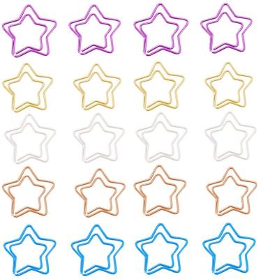 China Office Paper Clip Multi Sizes , Multi Color Small Star Paper Clips for sale
