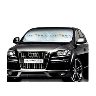 China Protect From The Sun All Seasons White Foldable Car Universal Front Window Car Sunshade Auto Accessory for sale