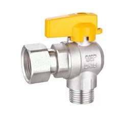 China PN16 Brass Gas Valve M F Connection 1/2'' Elbow With Iron Handle for sale
