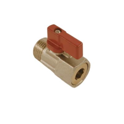 China L Handle Brass Gas Valve PTFE Seal Straight Gas Valve M Connection for sale