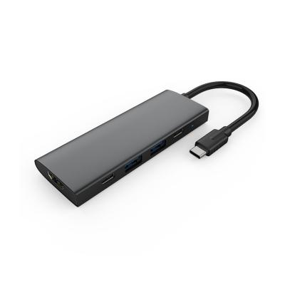China High Speed Aluminum+ABS Data Transfer USB C Docking Station USB PD Charging 10Gbps Hub HDMI Docking Station for Laptop for sale