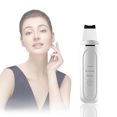 China Wrinkle Facial Scrubber Facial Cleanser Spatula Remover Skin Scrubber Ultrasonic Deep Cleansing Beauty Peeling Machine for sale