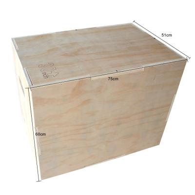 China Plyometric Exercises Wooden Jump Boxes Durable PVC Coating 3 In 1 20
