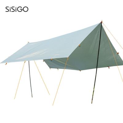 China SISIGO ST1014 Step Down Variable Tent 2 Size Outdoors in 1 Vinyl Field Shading Tuyin Oxford Park Car Camp Tent Rain Fly Back Tarp with Poles for sale