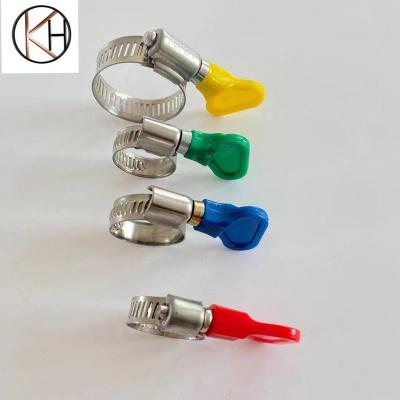 China Glass Plastic American German Twisted Main Handle Clamp Adjustable Pipe Clamp With Handle for sale
