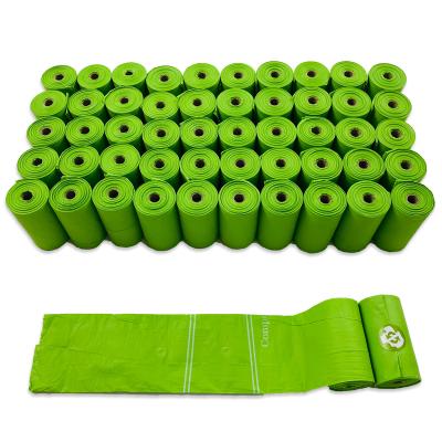 China Sustainable Custom Printing 100% Compostable Biodegradable Dog Poop Bags Eco Friendly Cornstarch Sack Waste Dogs Poo Bags Random Color for sale