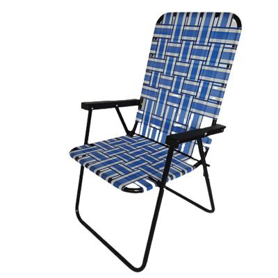 China Wholesale Custom Portable Folding Salon Dresser Steel Camping Fishing Beach Sand Garden Chairs Folding Patio Chair Webbed >= 500 Acres for sale