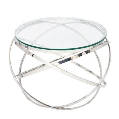 China Best coffee table price from china manufacturer glass stainless steel legs fancy coffee table for sale