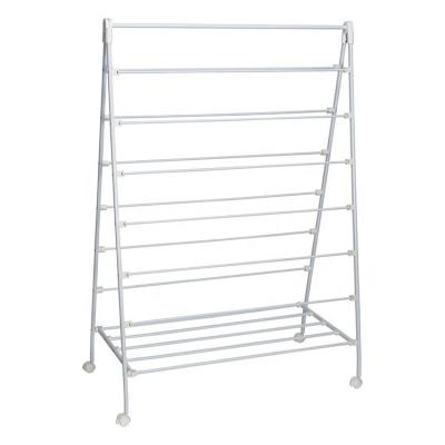 China Household Modern Removable White Powder Coated Metal Laundry Rack for sale