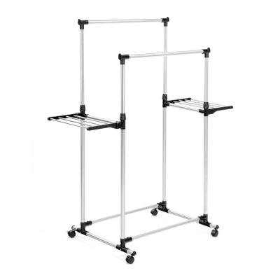 China Modern household stainless steel metal multifunctional mobile hanger for sale