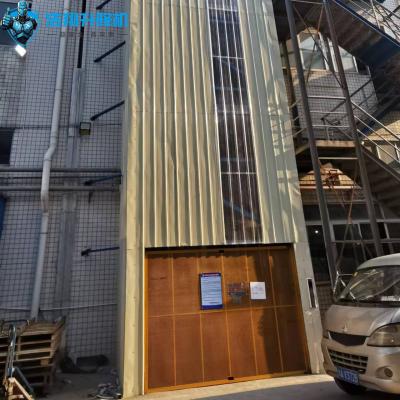 China 4 Floors 12 M Large Goods Elevator Customized Outdoor Freight Elevator for sale
