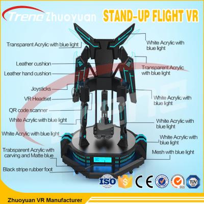 China Lustig stehen Sie oben Simulator-Schwarzes des Flug-VR mit LED-Lichtern für Supermarkt zu verkaufen