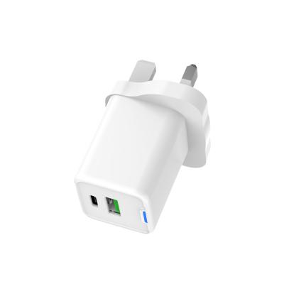 China High - Speed UK Plug Charger With Two Ports for sale