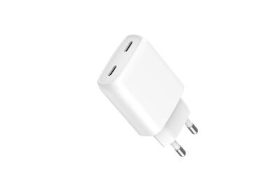 China Dual-Port USB-C Fast Charger with ABS Material Speed 30-33W Power Delivery for sale