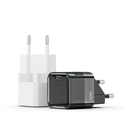 China 20W PD Charger with Light , GaN USB Charger for Fast Charging Black/White 100-240Vac for sale