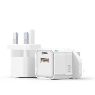 China PD20W A+C GaN Fast Charger Multi-Port Compatibility ABS Customized for sale