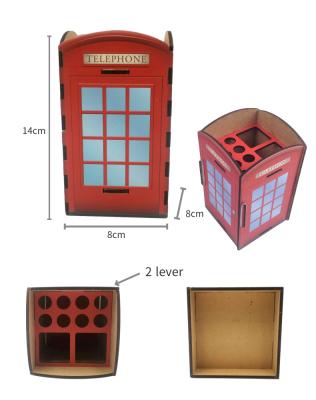 China Souvenir Desk Organizers/Pen Holders View larger image Add to Compare Share MDF Wooden DIY Pen Stand Desk Organizer Pencil Pen Holder for sale