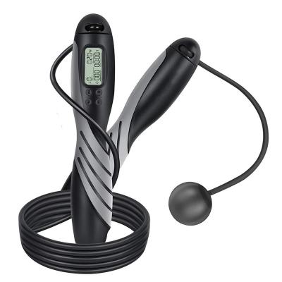 China PU Rope Led To Show Digital Weight Calories Time Setting Heavy Speed Cordless Jump Rope , Skipping Rope With Counter“ for sale