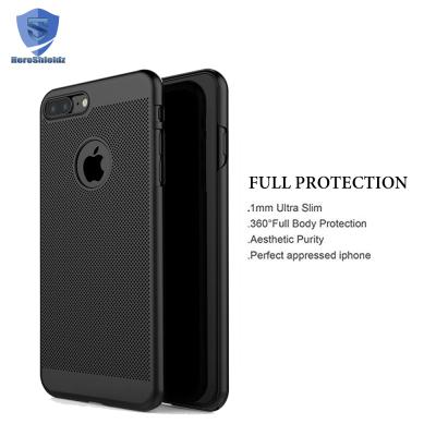 China Full Coverage Protective Case 360 Degree Full Body Case For iPhone 7 Plus, Heat Radiation Ultra Thin 360 Hard PC Cover Case With Screen Glass Protector for sale