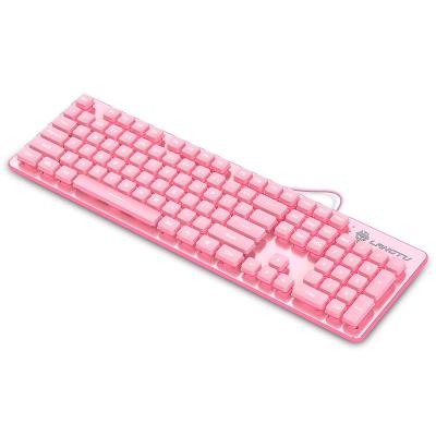 China Numpad Gaming Wired Keyboard, with LED Backlit, 26 Key Anti-Ghosting for Mac PC Laptop, Pink Computer Keyboard for sale